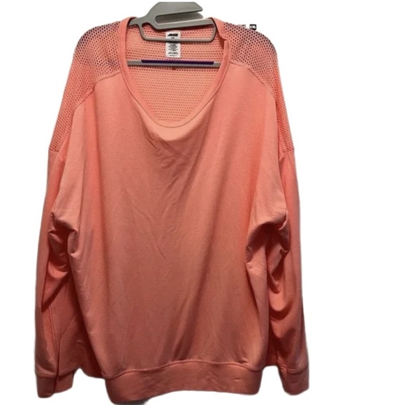 Avia Long Sleeve Athleisure Top w/Full Mesh Back - Size XXL - NWT - Picture 2 of 6